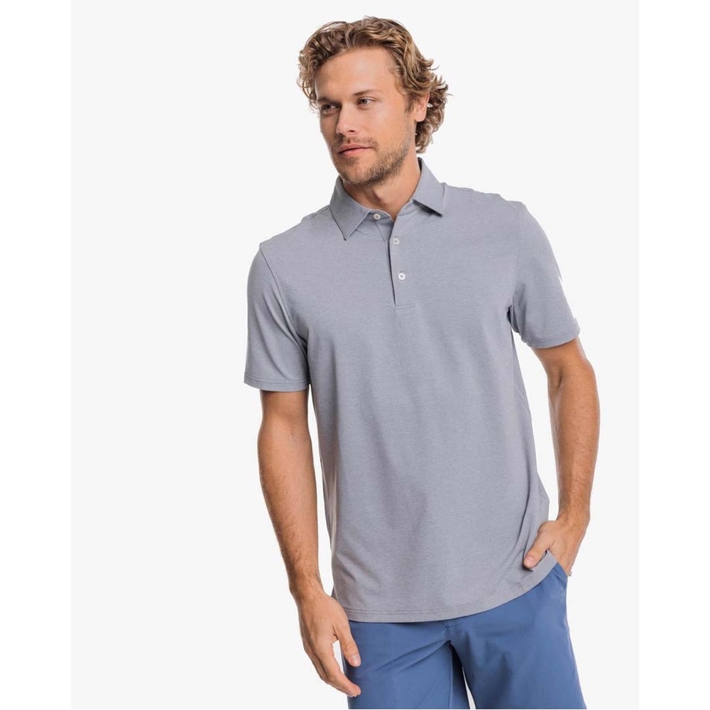 Ministry of Supply Men's Classic Short-Sleeve Polo Shirt - Light Gray Size XL